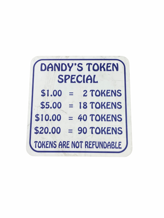 Dandy Bear Original Signs - token sign